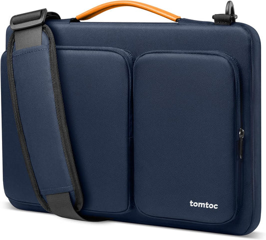 tomtoc 360° Protective Laptop Shoulder Bag for 15.6 Inch Laptop, Fit Acer Aspire 3/5/7, Dell Inspiron/XPS, ASUS ROG/TUF, Lenovo ThinkPad L/E/T/P/V, Waterproof Accessory Case