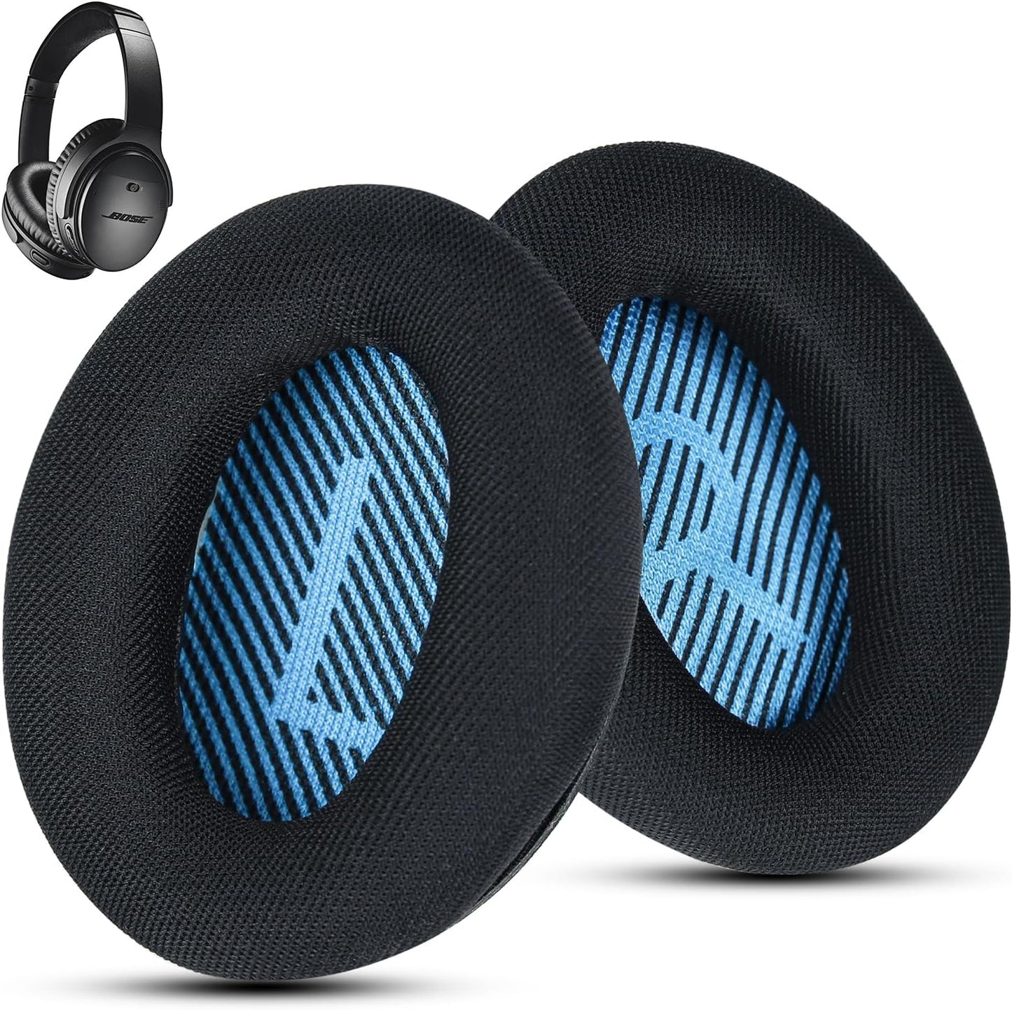 Fabric Comfort -Wzsipod Ear Pads for Bose QuietComfort 35/Qc35ii Headphones, Compatible with QC45 QC25 QC2 QC15 & More Series, Replacement Exclusive Styles, s1