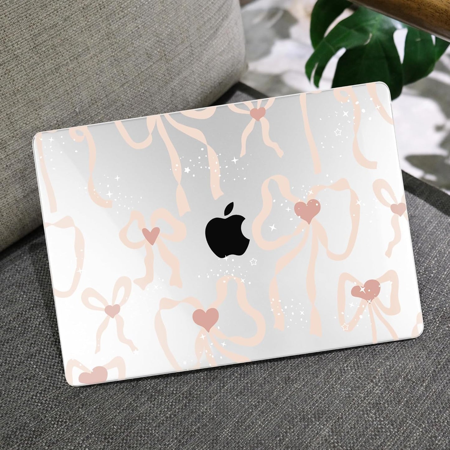 MEEgoodo for MacBook Air 13 inch Case 2021 2020 2019 2018 A2337 M1 A2179 A1932 with Touch ID, Plastic Hard Shell & Keyboard Cover Compatible with MacBook Air Case 13.3,Aesthetic Coquette Ribbon Bow