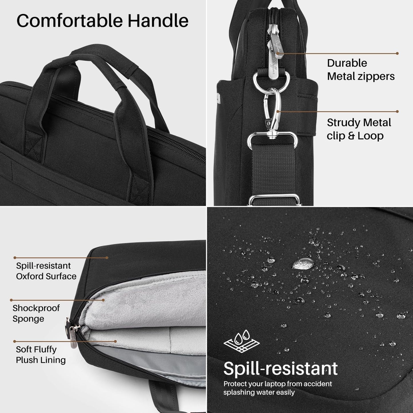 Laptop Shoulder Bag 15.6 16 17.3 Inch for Men Women,Waterproof Computer Carrying Case Messenger Bag Briefcase Work