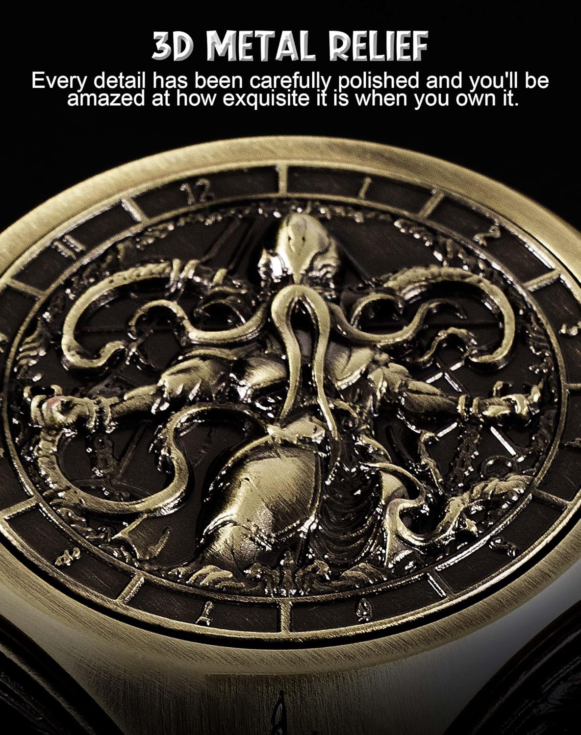 Kabinka Spinner Dice for 7 in 1 DND Dice Set, Unique Metal Dice for Dungeons and Dragons RPG Role Playing Gaming (Bronze)