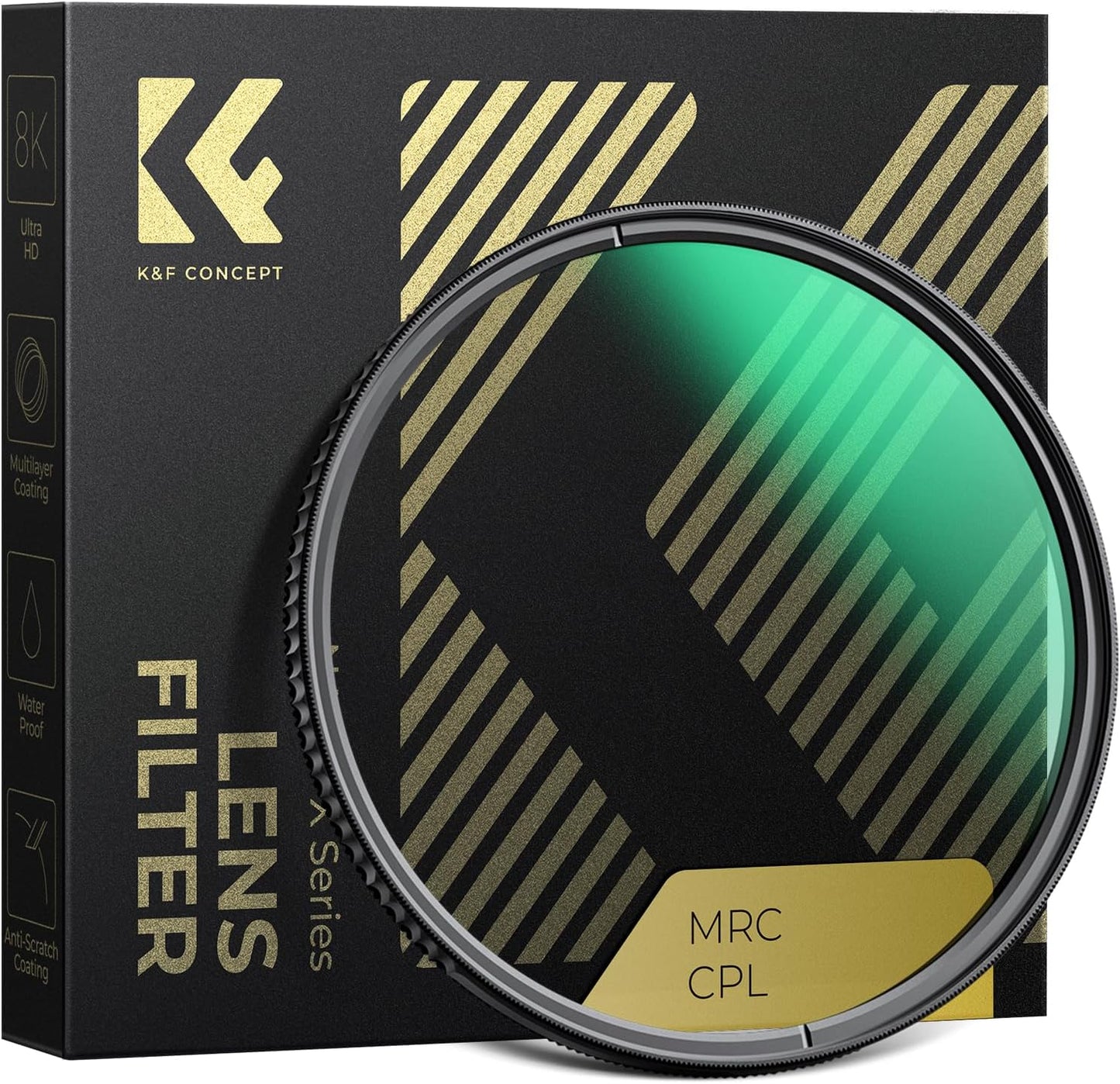K&F Concept 82mm Circular Polarizers Filter Polarizing Filter 28 Multi-Layer Coated Super Slim High Definition CPL Lens Filter (Nano-X Series)