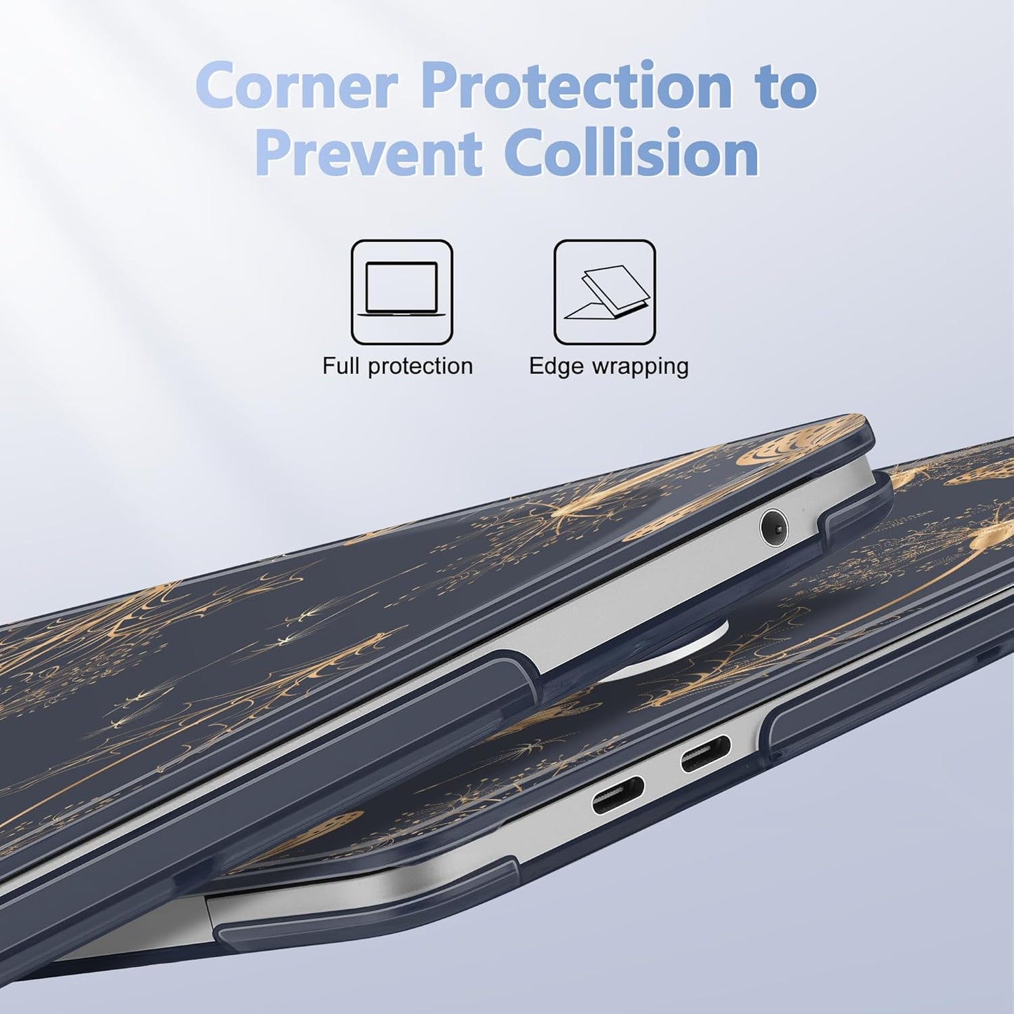 Case for MacBook Pro 13 inch with/Without Touch Bar (2016-2022, M2 A2338 M1 A2289 A2251 A2159 A1989 A1706 A1708), Hard Shell + Keyboard Cover + Dust Plug, Butterflies