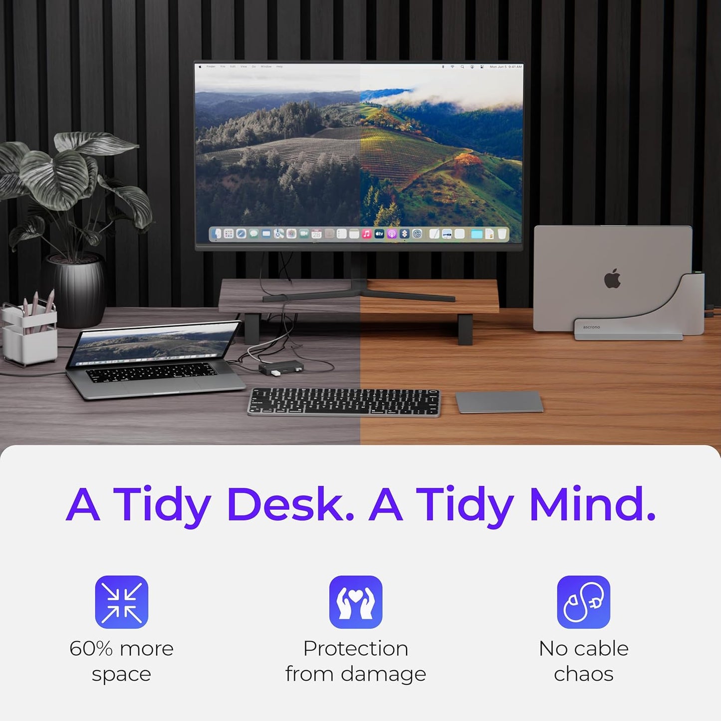 Dock for 15" Apple MacBook Air - Docking Station - Connect Dual Displays with Two Thunderbolt 4 USB-C Ports - Mac Docking Station Hub - Supports MacBook Air 15" (M2 2023 & M3 2024)