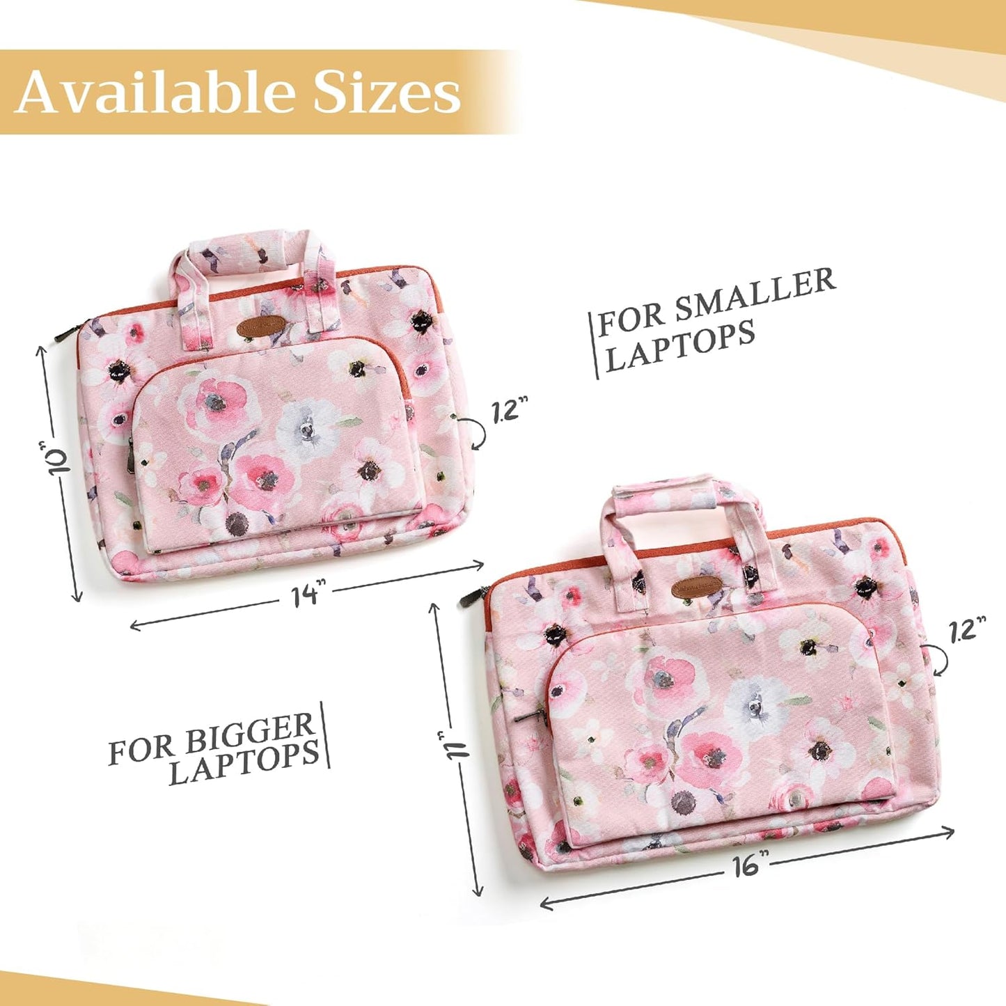 Maison d'Hermine Laptop bag with front pocket Stain and water repellent Cotton canvas