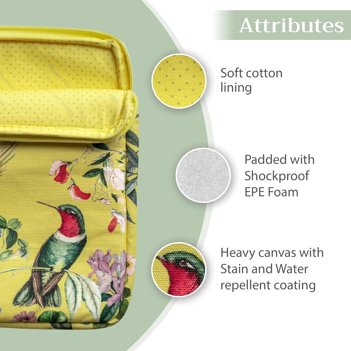 Maison d'Hermine Laptop bag with front pocket Stain and water repellent Cotton canvas