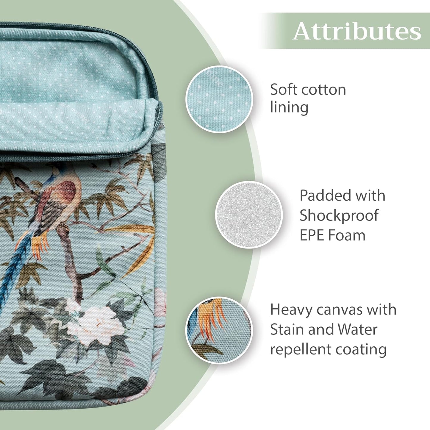 Maison d'Hermine Laptop bag with front pocket Stain and water repellent Cotton canvas