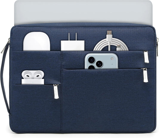 HYZUO 15-16 Inch Laptop Sleeve Bag for MacBook Pro 16 M4/M3/M2/M1 2025-2019, 15" Surface Book, Portable NoteBook Case for 15" 15.6" HP Dell Lenovo ThinkBook Asus Acer Samsung HUAWEI, Navy Blue