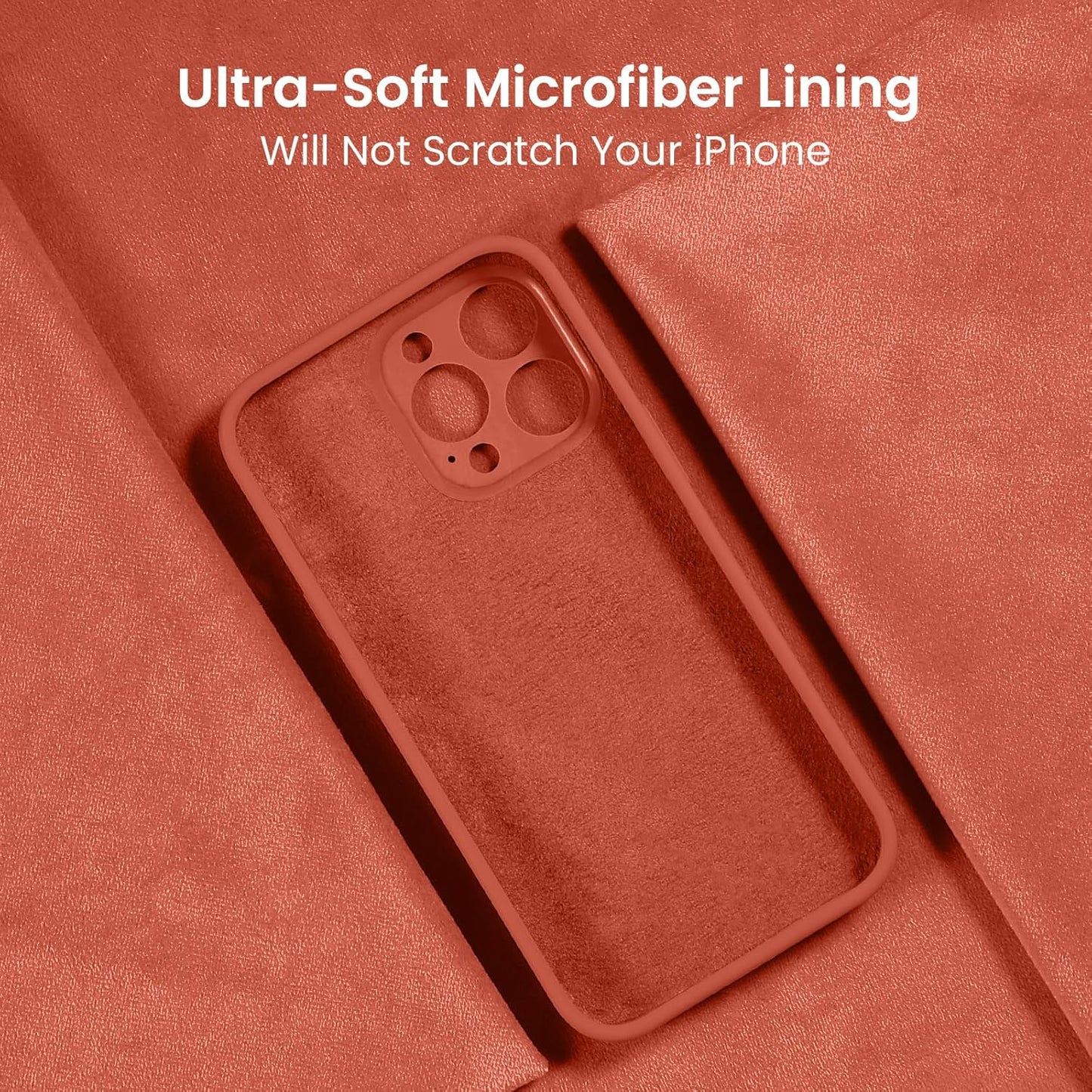 FireNova Designed for iPhone 15 Pro Case, Silicone Upgraded [Camera Protection] Phone Case with [2 Screen Protectors], Soft Anti-Scratch Microfiber Lining Inside, 6.1 inch, Pink Pomelo