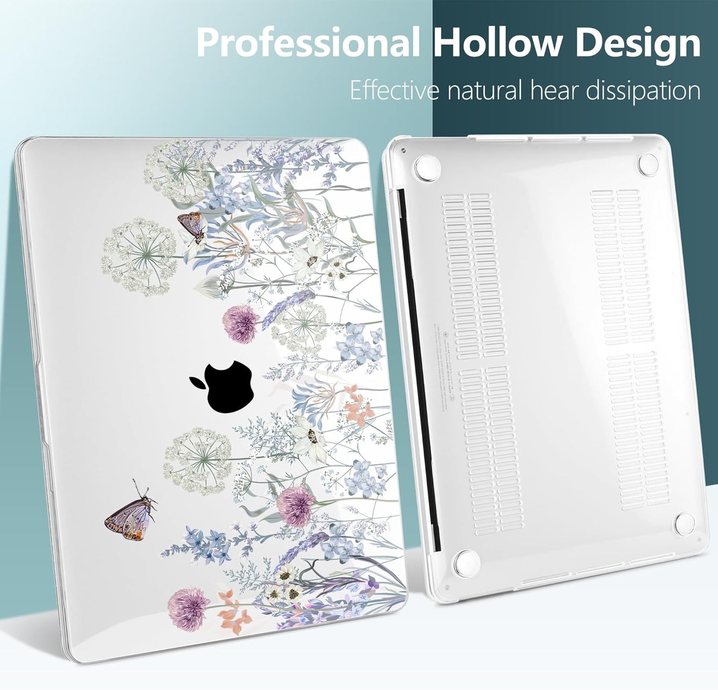 TWOLSKOO Compatible with MacBook Pro 13 inch Case 2023-2016 A2338 M2/M1 A2251 A2289 A2159 A1989 A1706, Plastic Hard Shell Cover & Keyboard Skin & Screen Protector, Dandelions