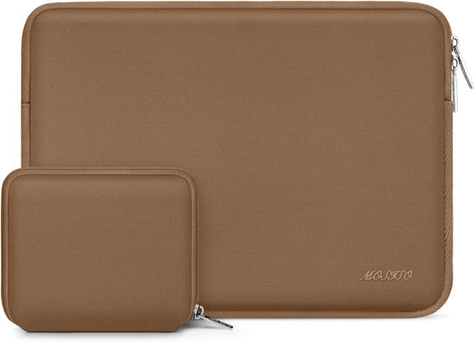 MOSISO Laptop Case 13.3 inch, 13-13.3 inch Laptop Sleeve Bag Compatible with MacBook Air/Pro 13 / Pro 14, HP Dell ASUS Lenovo Notebook, Neoprene Computer Sleeve Bag with Small Case, Mocha