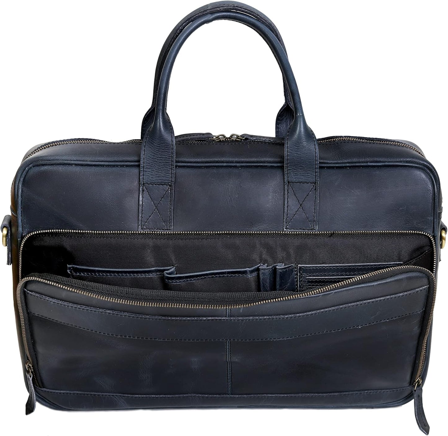 VC VINTAGE COUTURE Leather briefcase bag for men Leather Laptop Bags For Men and Women Travel Messenger Bag