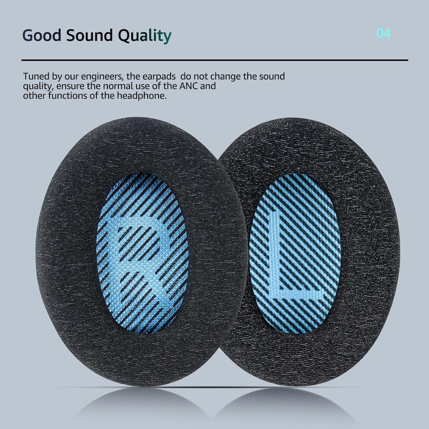 Fabric Comfort - Wzsipod Ear Pads for Bose Quiet Comfort 25/QC25 Headphones, Compatible with QC35 QC35ii QC45 QC15 & More Series, Replacement Exclusive Styles,s2