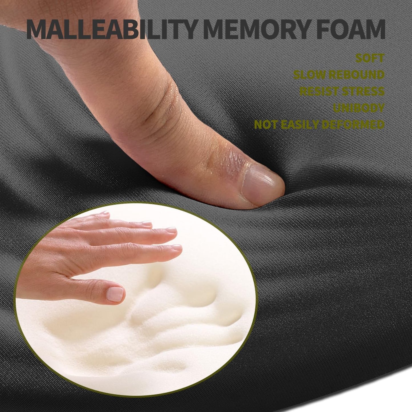 Hokafenle Ergonomic Mouse Pad Wrist Support, Terraced Slope Carpal Tunnel Wrist Pad for Mouse with Unibody Memory Foam, Wrist Rest Pain Relief Mousepad (Dark Grey, 11.8x7.9 in)