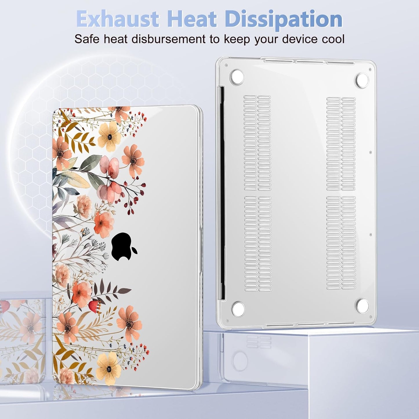 for MacBook Pro 16 inch Case 2019 2020 Release Model A2141, Plastic Hard Shell Cover with Keyboard Cover for MacBook Pro 16 inch with Touch Bar & Touch ID - Watercolor Flowers