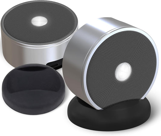 Dual Bluetooth Speakers - Built In Mic For Phone Calls - Multiple Pairing Bluetooth Speakers Set of 2 - Wireless Computer Speaker - TF SD Card Birthday Graduation Gift Idea For Boys Girls Silver