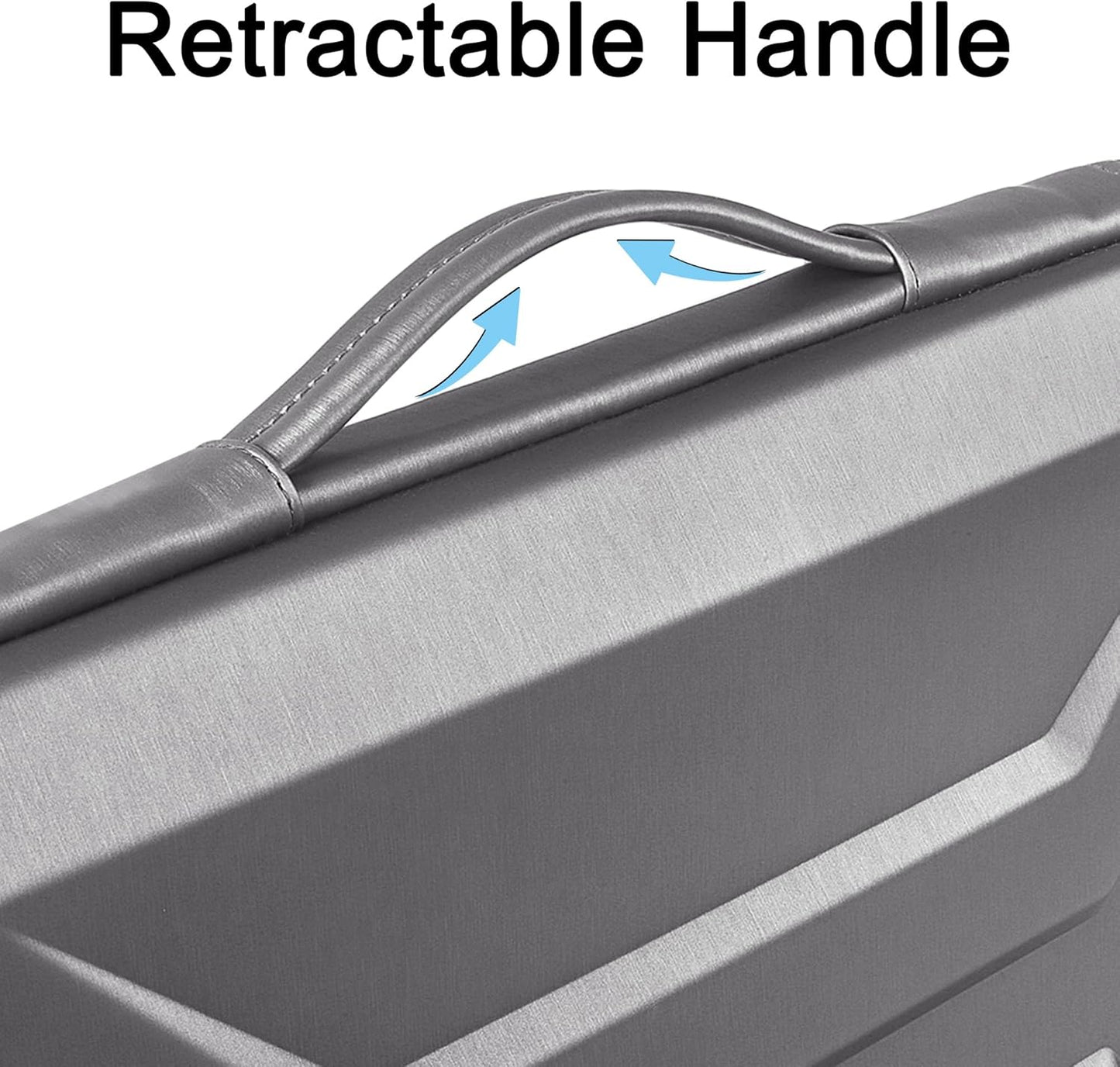 DOMISO 15.6 Inch Laptop Case Rugged Sleeve Waterproof Hard Shell Protective Cover Fits Most 15.6" Laptops/Macbook Pro/Lenovo IdeaPad/HP ENVY/Dell XPS (Silver)