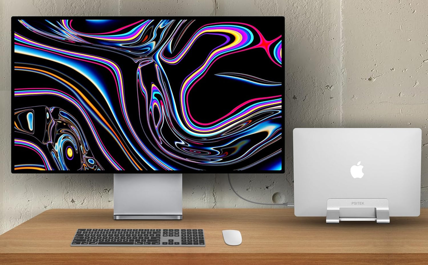 Aluminum Dual Vertical Laptop Stand Dock Holder, Supports 2 Devices, Adjustable Slot Width 15-36mm, Space-Saving Upright Storage for MacBook and Laptops