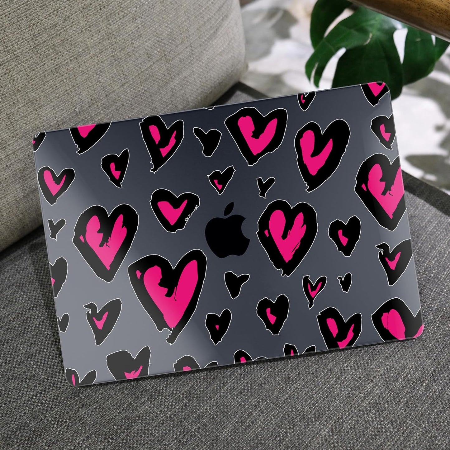 MEEgoodo for MacBook Air 13 inch Case 2021 2020 2019 2018 Released A2337 M1 A2179 A1932 with Touch ID, Plastic Hard Shell & Keyboard Cover Compatible with MacBook Air Case 13.3, Handwritten Heart