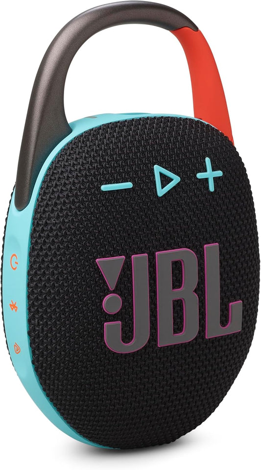 JBL Clip 5 - Ultra-Portable,Waterproof & Dustproof Bluetooth Speaker,Big Pro Sound with Punchy bass,Integrated Carabiner,Up to 12 Hours of Play,Made in Part with Recycled Materials(Black & Orange)