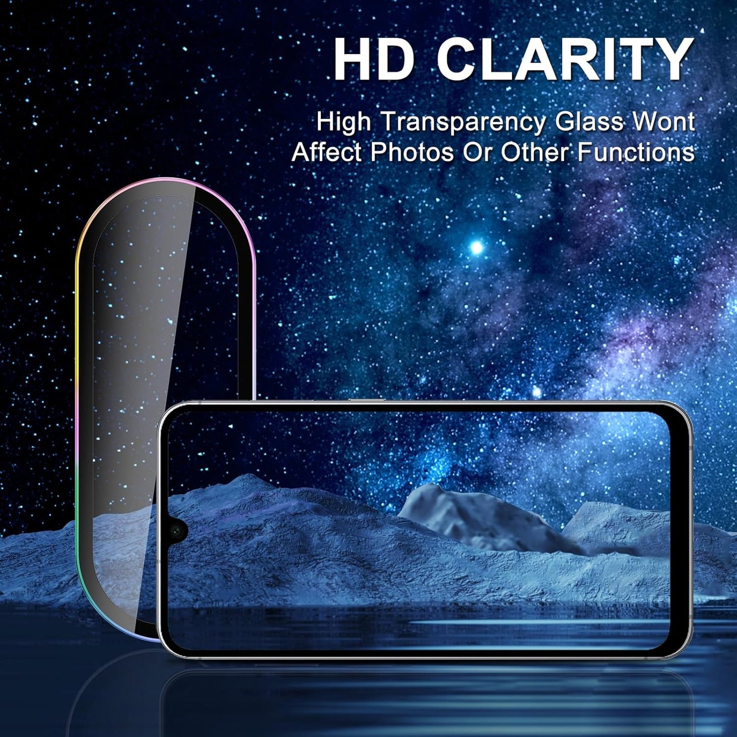 for Samsung Galaxy A36/A56 Camera Lens Protector, Individual Metal Ring Tempered Glass Lens Cover, [Strong Adsorption] Scratch Resistant Ultra-Thin HD Clear Lens Cover, 1 Set-Colorful