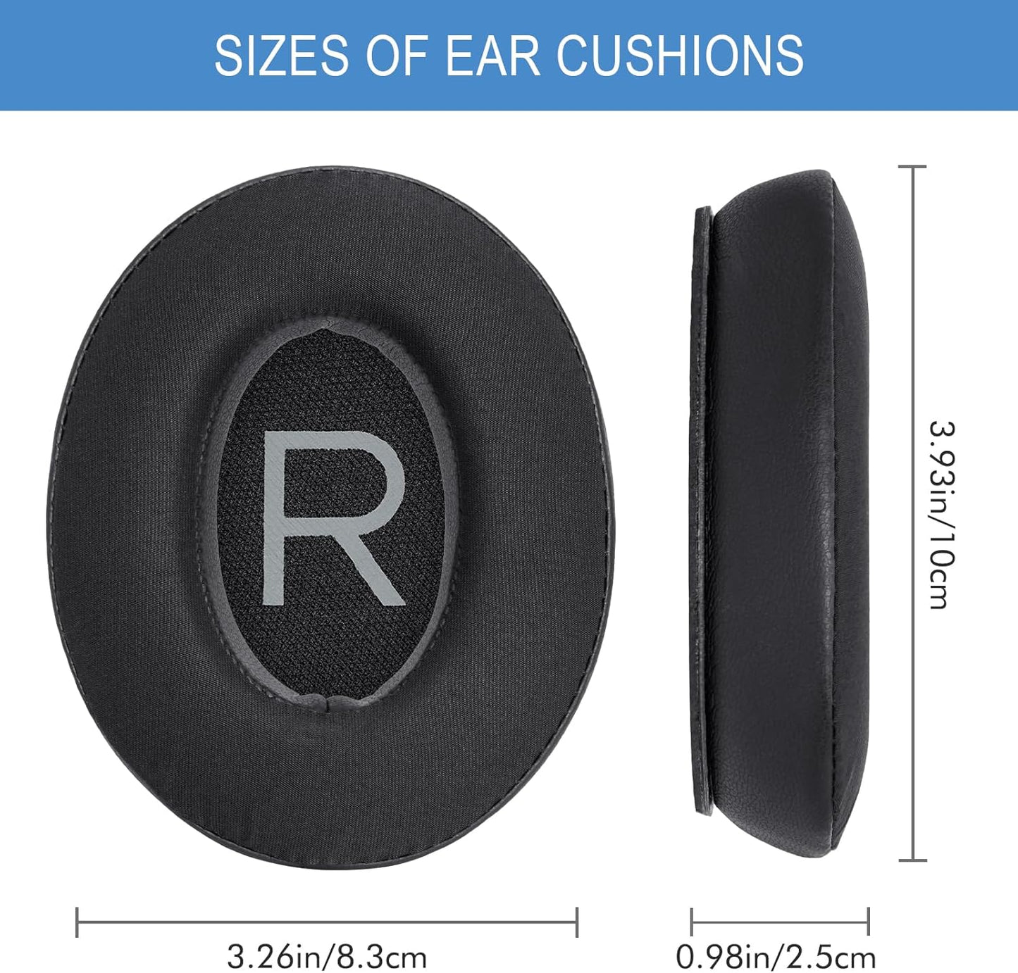 GEVO Cooling Gel Earpads Replacement for Bose QC45,Ear Pads Cushions for Bose QuietComfort 45 Headphones with Protein Leather Noise Isolation Memory Foam,Black