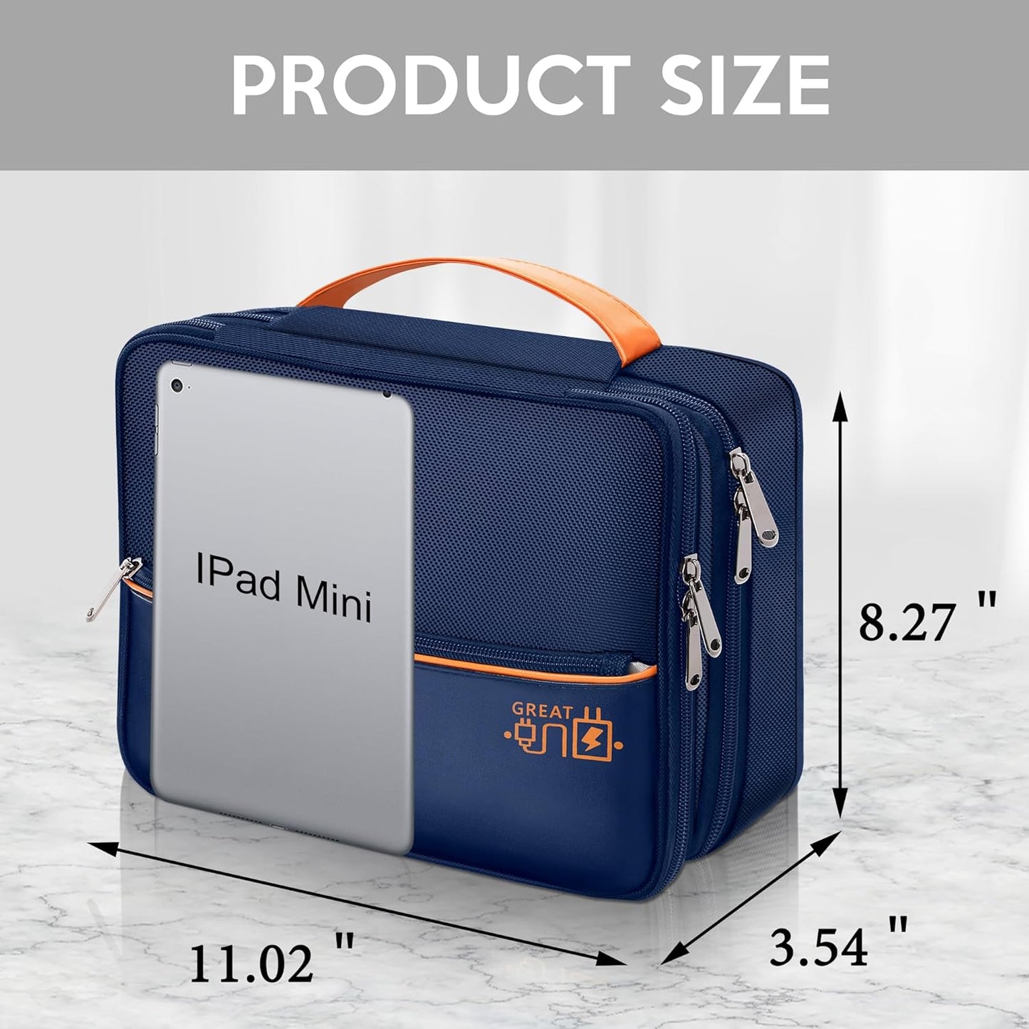 Electronic Organizer Travel Case, Travel Cord Organizer Case Portable Waterproof Cable Organizer Bag for Charger, Cord, USB, Power Bank, Earphone