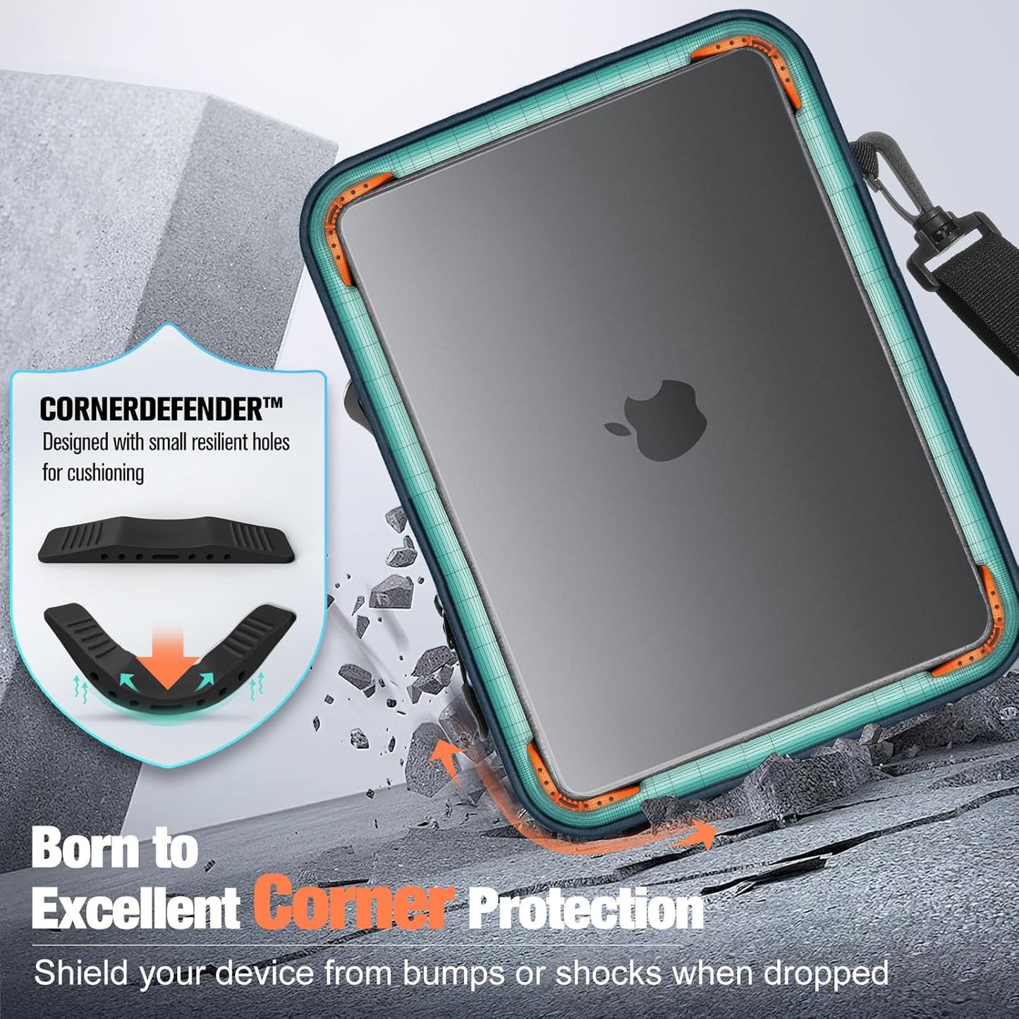 MoKo 13-14 Inch Laptop Sleeve Bag, Fits MacBook Air 13/13.3/13.6 Inch M2/M3, MacBook Pro 13/14 Inch M1/M2/M3, Surface Pro 9/8 13", Multifunctional Bag with Shoulder and Headphone Port, Black