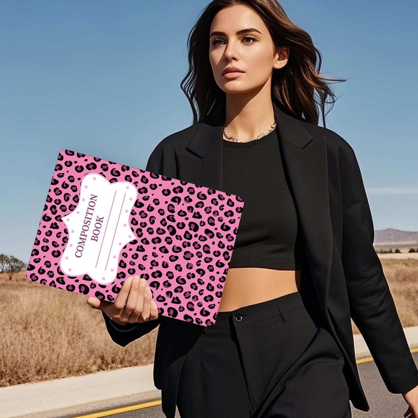 Mektron for 2025 MacBook Air 15 inch M4 Case A3241/ 2024 M3 A3114/ 2023 A2941 M2 Hard Printed Case with 15.3 Liquid Retina Display Touch ID, Plastic Hard Cover & Keyboard Skin- Composition Book