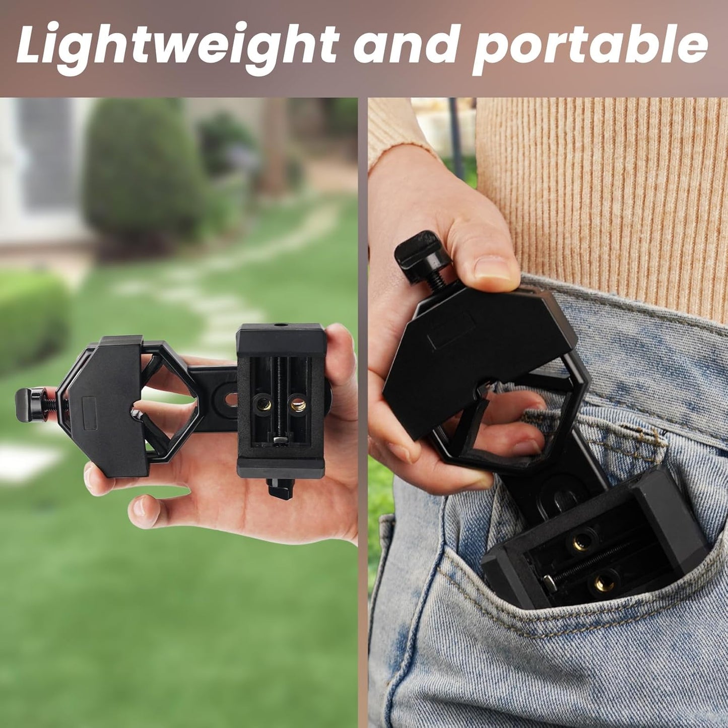 GOSKY Smartphone Adapter Mount Regular Size - Compatible with Binoculars, Monoculars, Spotting Scopes, Telescope, Microscopes Fits almost all Smartphones on the Market Record Nature and The World