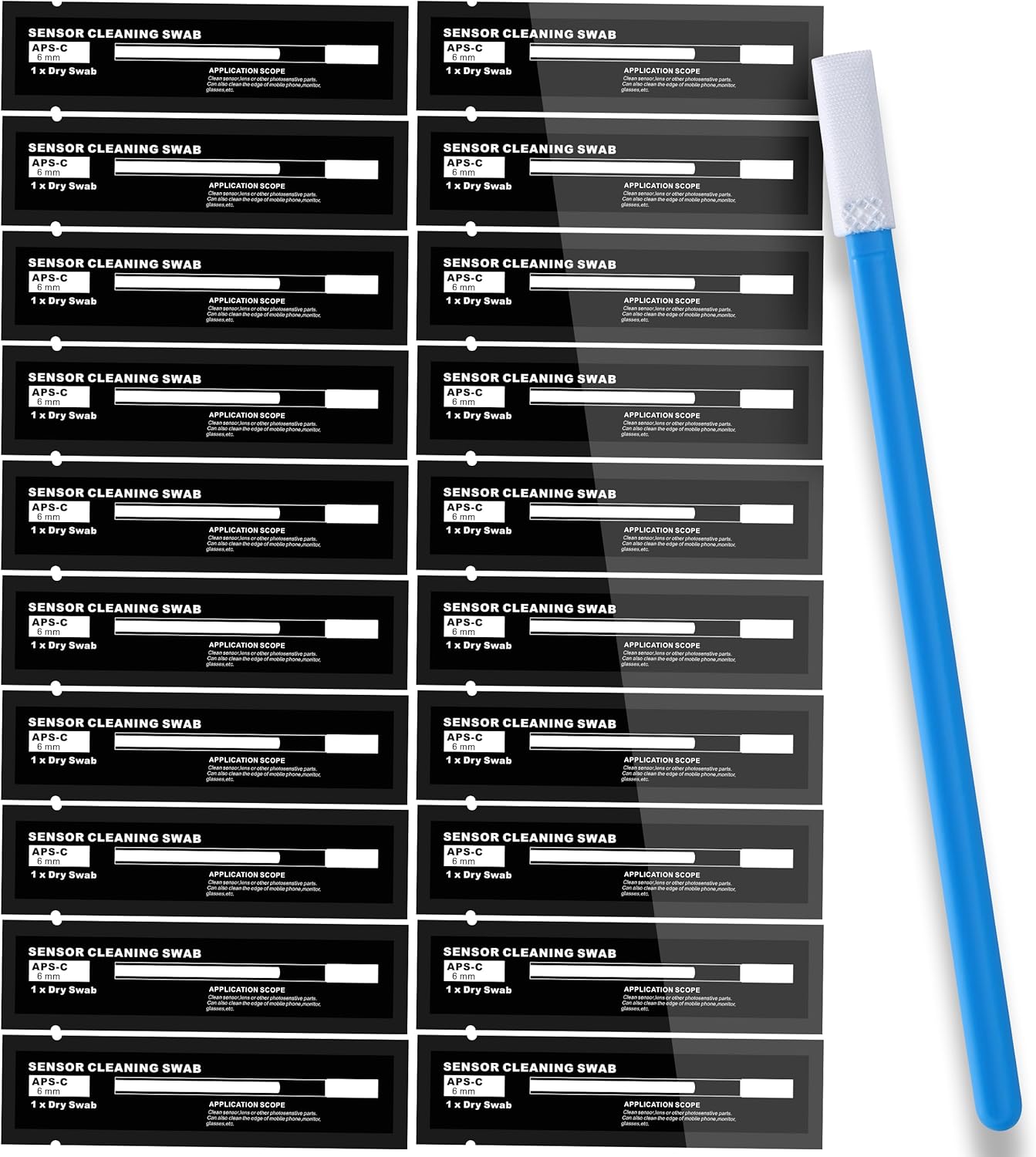 AAWipes Camera Sensor Cleaning Kit Sensor Lens Cleaner for Full Frame of DDR6 DSLR or SLR (6mm Sensor Cleaning Swabs) (HCS-6) (20)
