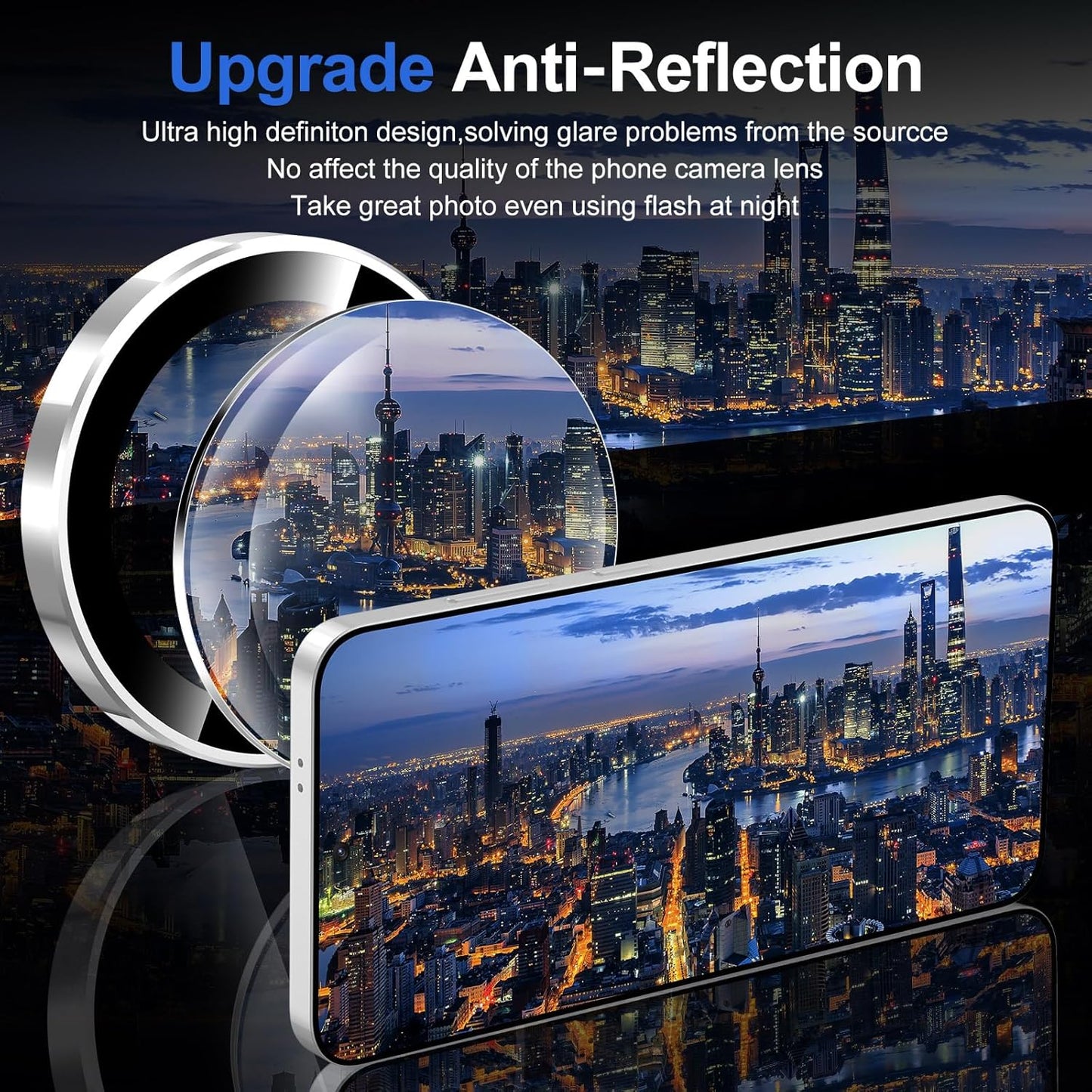 for Samsung Galaxy S25 Plus Camera Lens Protector, Individual Metal Ring Tempered Glass Lens Cover, [Strong Adsorption] Scratch Resistant Ultra-Thin HD Clear Lens Cover, 1 Set-Slivery Ring