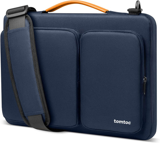tomtoc Laptop Shoulder Bag for 14 Inch MacBook Pro M4/M3/M2/M1 Pro/Max 2024-2021, 13.5-14.4 Surface Laptop 6/5/Studio 2, Surface Book 3, 360 Protective Case Fit Asus VivoBook