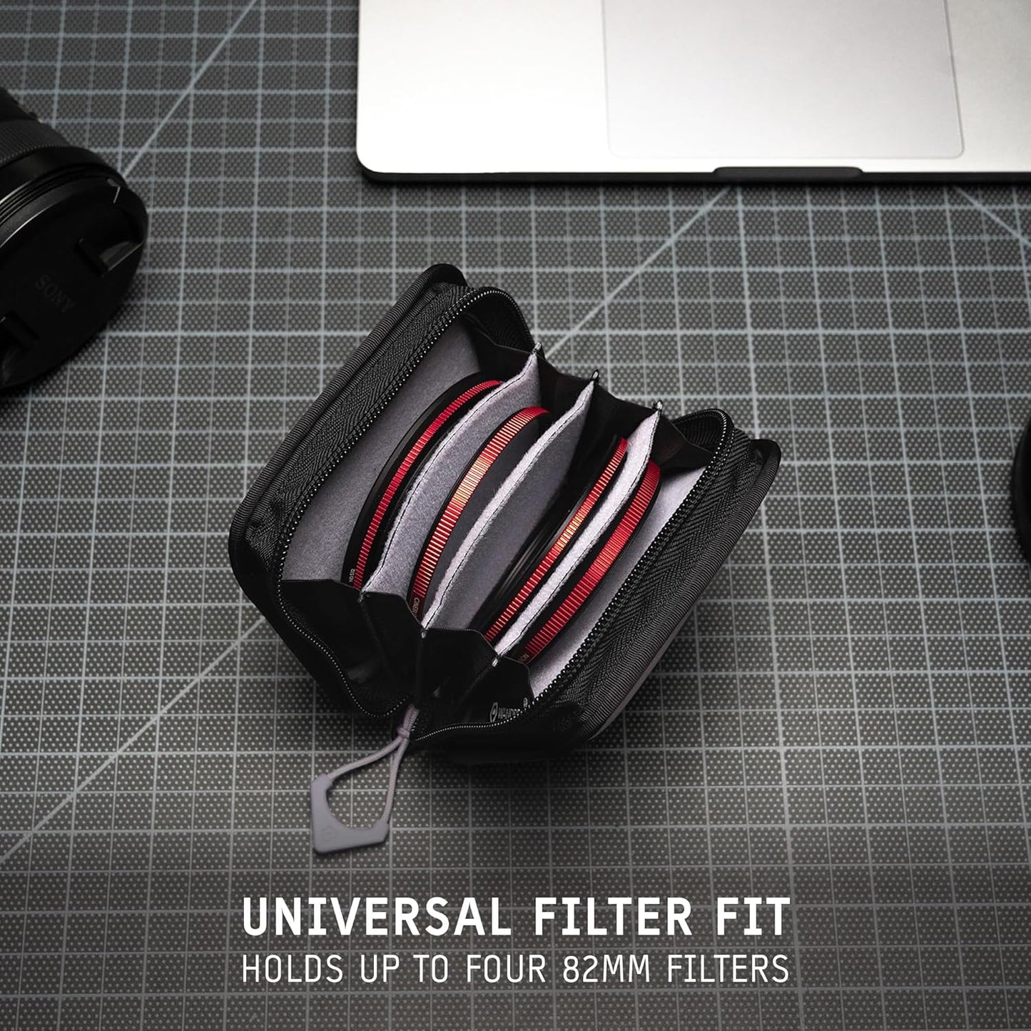 WANDRD Lens Filter Case - Store 4 Filters in Your Camera Backpack or Camera Case, Protect Photography Accessories from Scratches, Dust & Impact (Uyuni Purple)