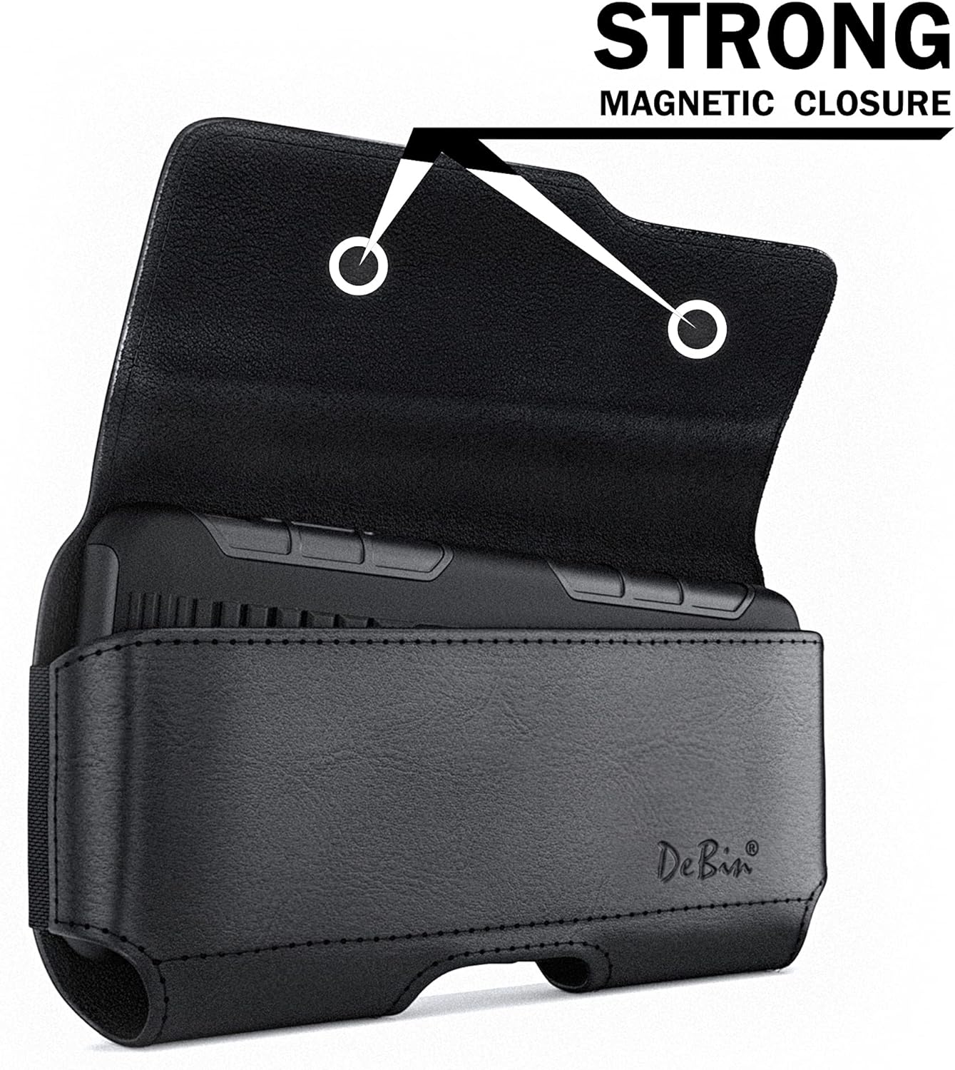 DeBin Holster for Samsung Galaxy Ultra Models s25 s24 s23 s22 s21, Note 20, A13, A32, A02s A03s, A12 A11 A71 A13 Cell Phone Belt Holder Clip Case Pouch Cover (Fits Protective Case on) Black