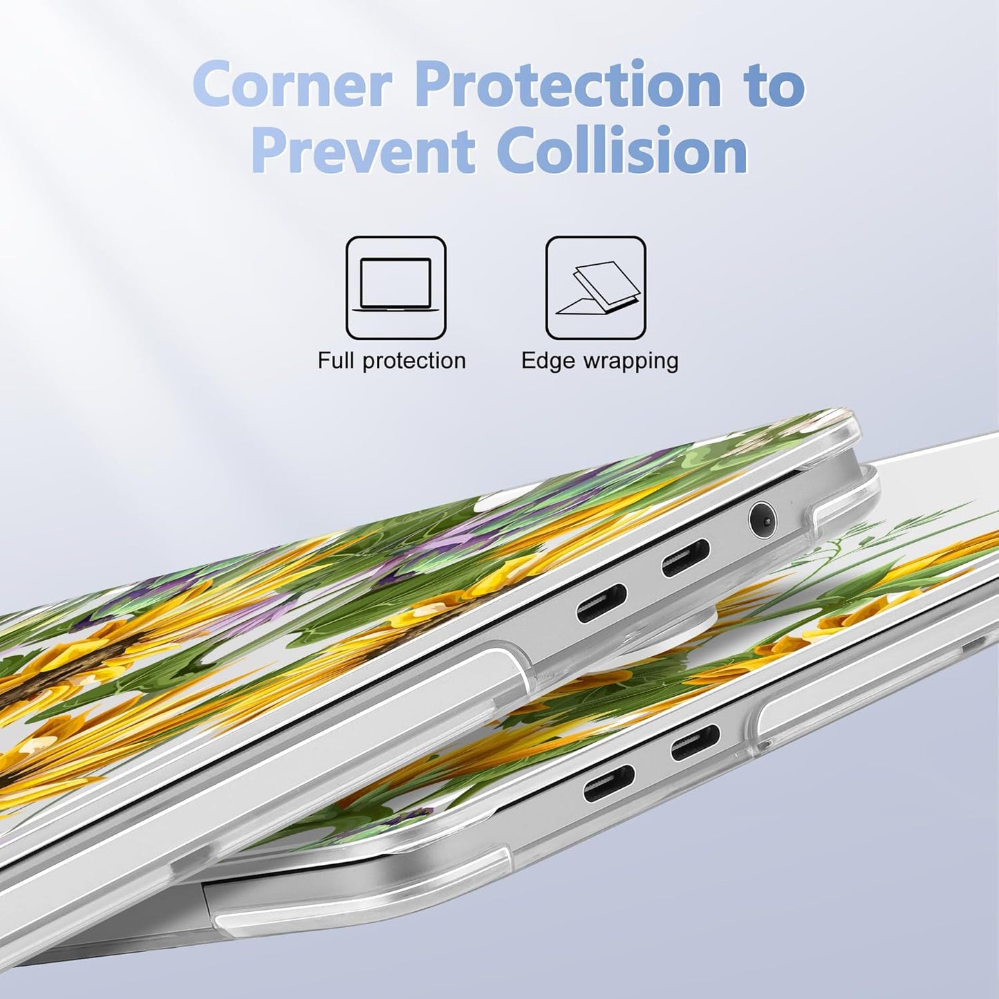 for MacBook Pro 16 inch Case 2019 2020 Release Model A2141, Plastic Hard Shell Cover with Keyboard Cover & Screen Protector for MacBook Pro 16 inch with Touch Bar & Touch ID, Sunflowers