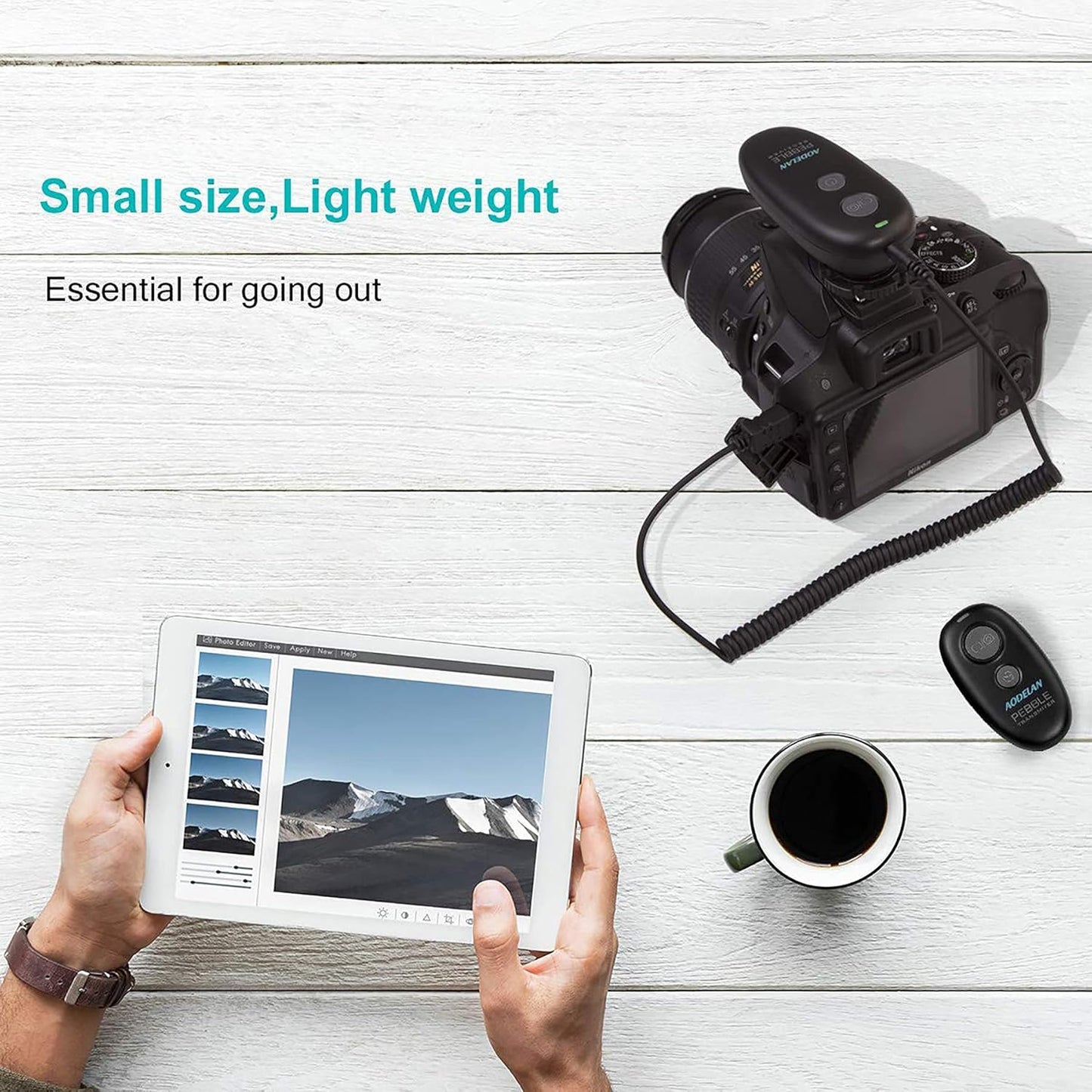 AODELAN Wireless Shutter Release for Canon T7, T7i,EOS RP, T6, 5D Mark IV, T3i, SL1, T3, 1300D,6D, T5,T2i, for Fujifilm X-T3 Replace Canon RS-60E3 and RS-80N3 Remote Switch