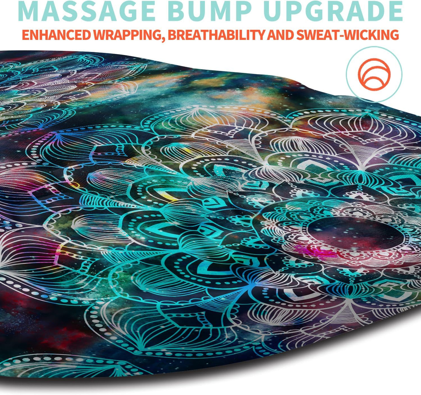 Ergonomic Mouse Pad Wrist Support with Memory Foam Massage Bulge, Carpal Tunnel Pain Relief Mousepad Wrist Rest for Mouse(12x8 inch, Mandala)