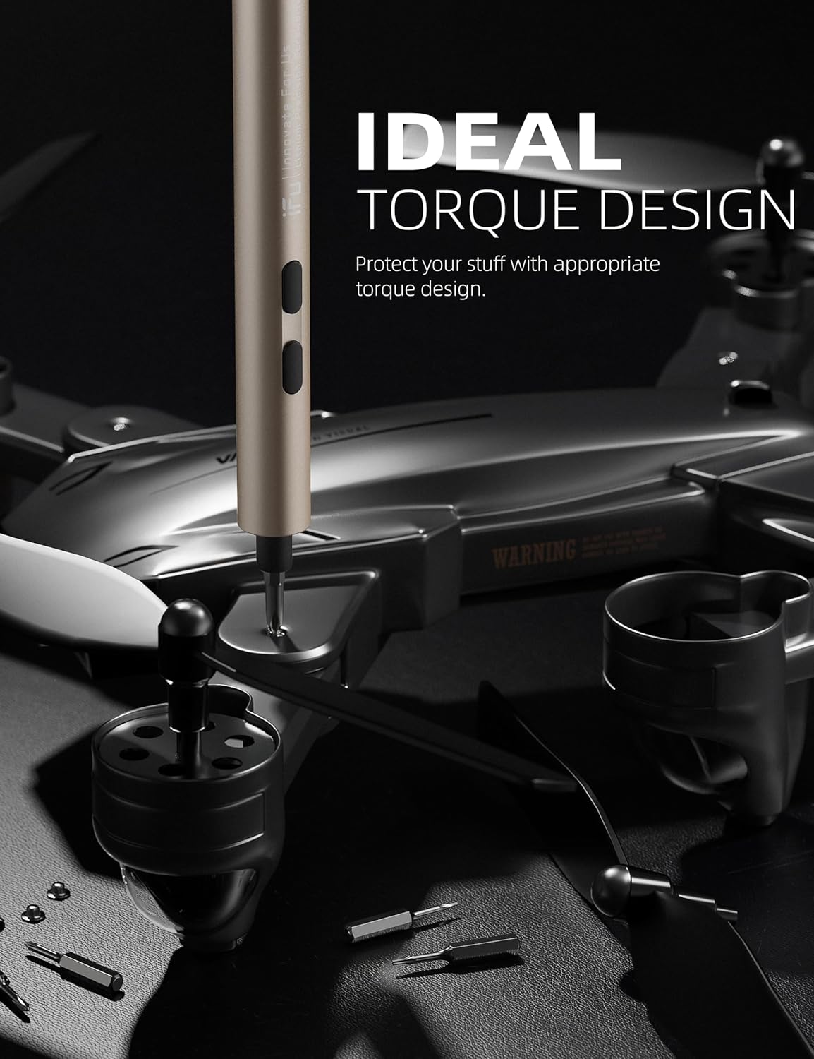 iFu Mini Electric Screwdriver, 42 in 1 Precision Screwdriver Set – Small Cordless Power Screwdriver with LED Light & 37 Magnetic Bits, Repair Tool for Phone Laptop Camera Watch Computer