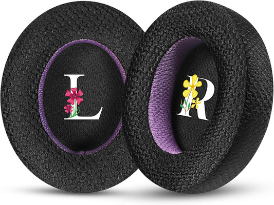 Breathable Mesh Replacement Earpads for SENNHEISER MOMENTUM3 in Black/Purple