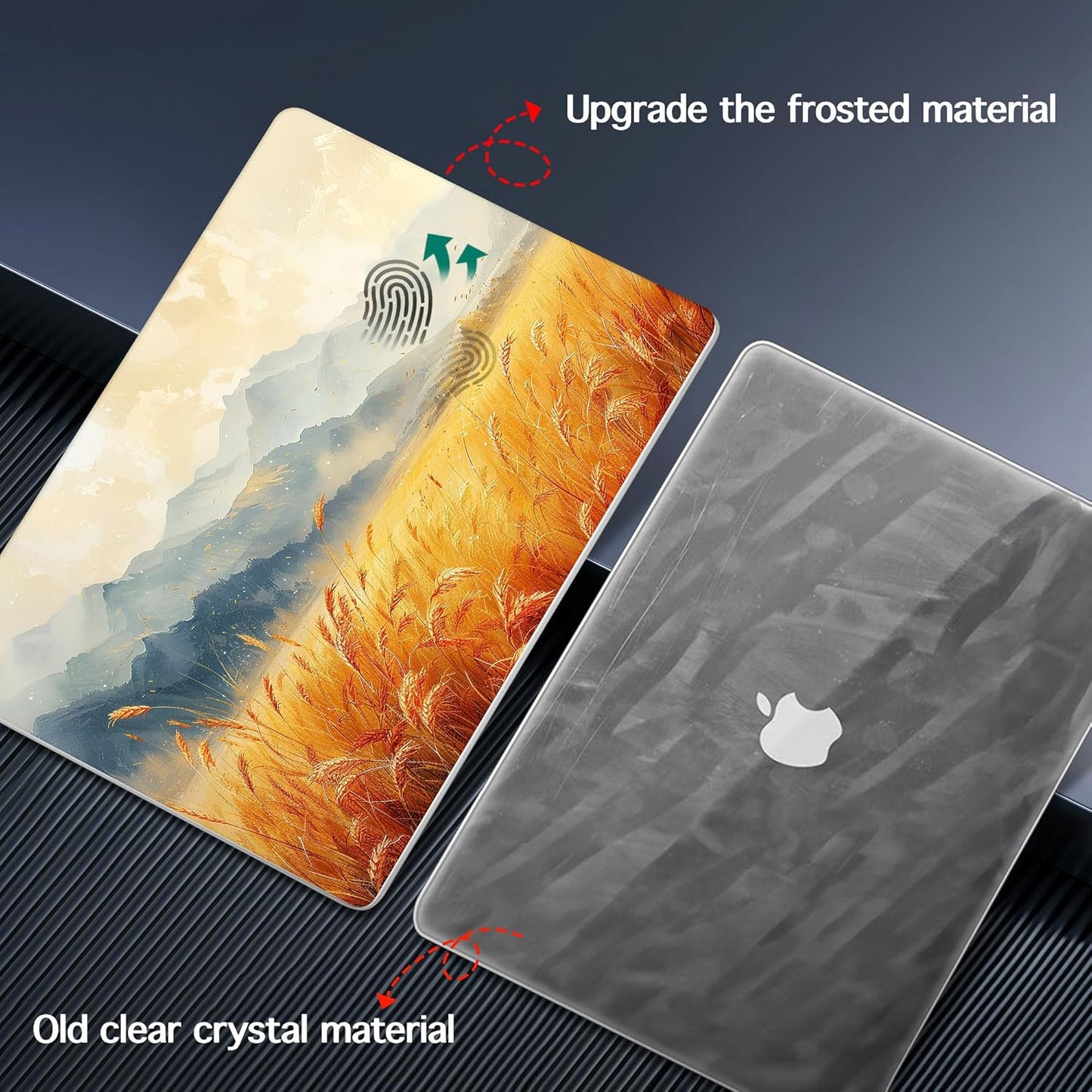 for MacBook Pro 16 inch Case 2021 2022 2023 2024 Release A3186 A3403 M4 A2991 M3 A2780 M2 A2485 M1 Pro/Max, Hard Shell Case with Screen Protector & Keyboard Cover, Wheat Field