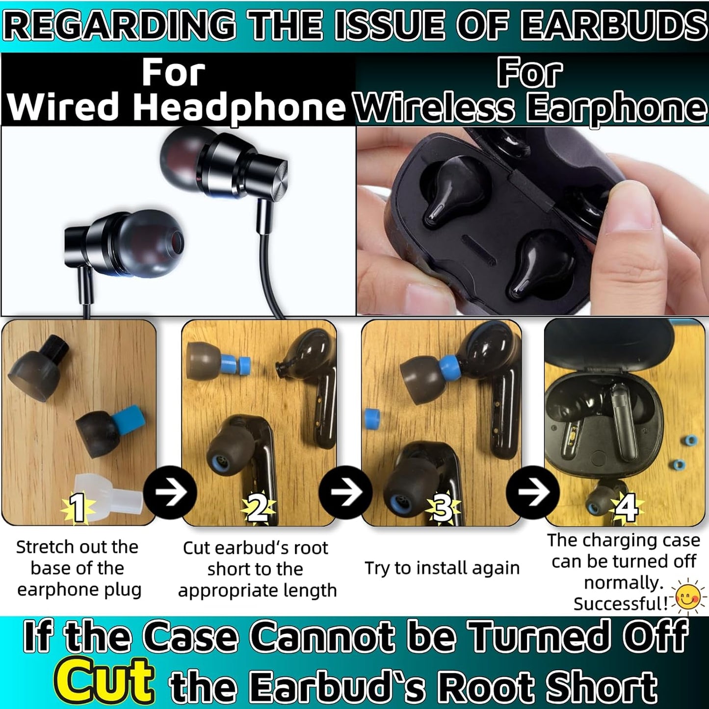 54Pcs Earbud Replacement Tips，Ear Bud Rubber Tips Silicone Earbud Tips Earbud Covers Silicone Tips Headphone Covers for Ears Headphone Ear Covers Replacement (Inner Hole 3.8mm -5.1mm) 27 Pairs S M L