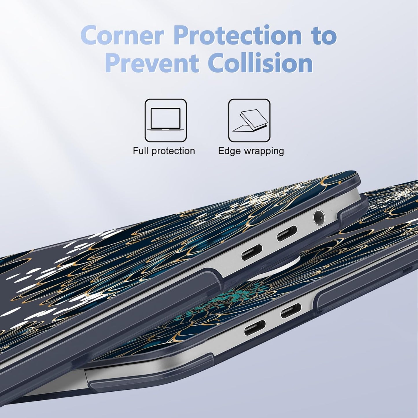 for MacBook Pro 16 inch Case 2019 2020 Release Model A2141, Plastic Hard Shell Cover with Keyboard Cover & Screen Protector for MacBook Pro 16 inch with Touch Bar & Touch ID, Luxury Floral