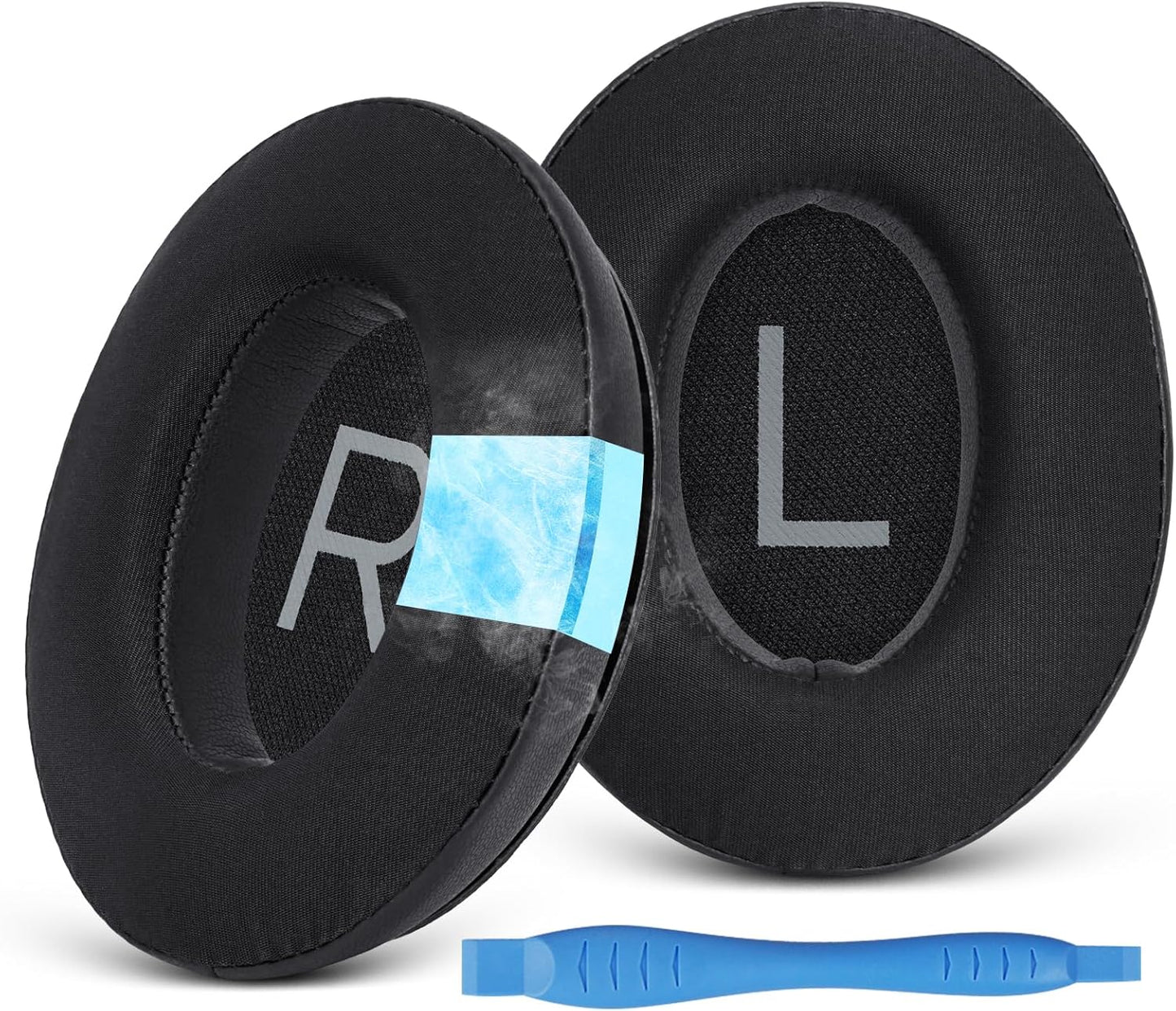 GEVO Cooling Gel Earpads Replacement for Bose QC45,Ear Pads Cushions for Bose QuietComfort 45 Headphones with Protein Leather Noise Isolation Memory Foam,Black