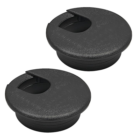 Desk Grommet 2" (50 mm), Desk Cord Hole Cover, Cable Grommet ABS Plastic, Desk Hole Grommet for Office and Home Table Cable, Detachable Cable Cord Organizer (Light Grey 2 Pcs)