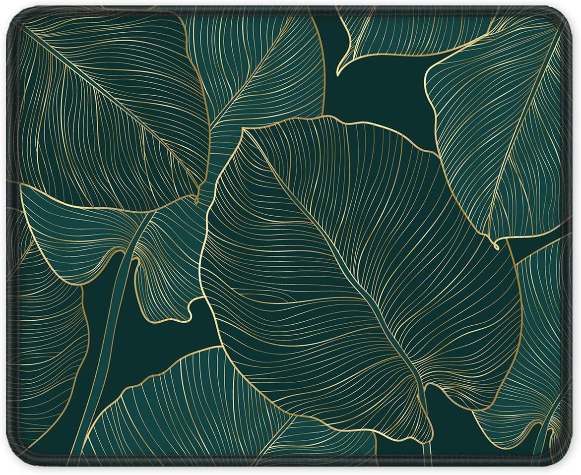 ITNRSIIET Mouse Pad with Stitched Edge Premium Textured Smooth Precise Operation Waterproof Washable Non-Slip Rubber Base Desktop Protection Mat, 10.2×8.3×0.12 inches, Palm Texture