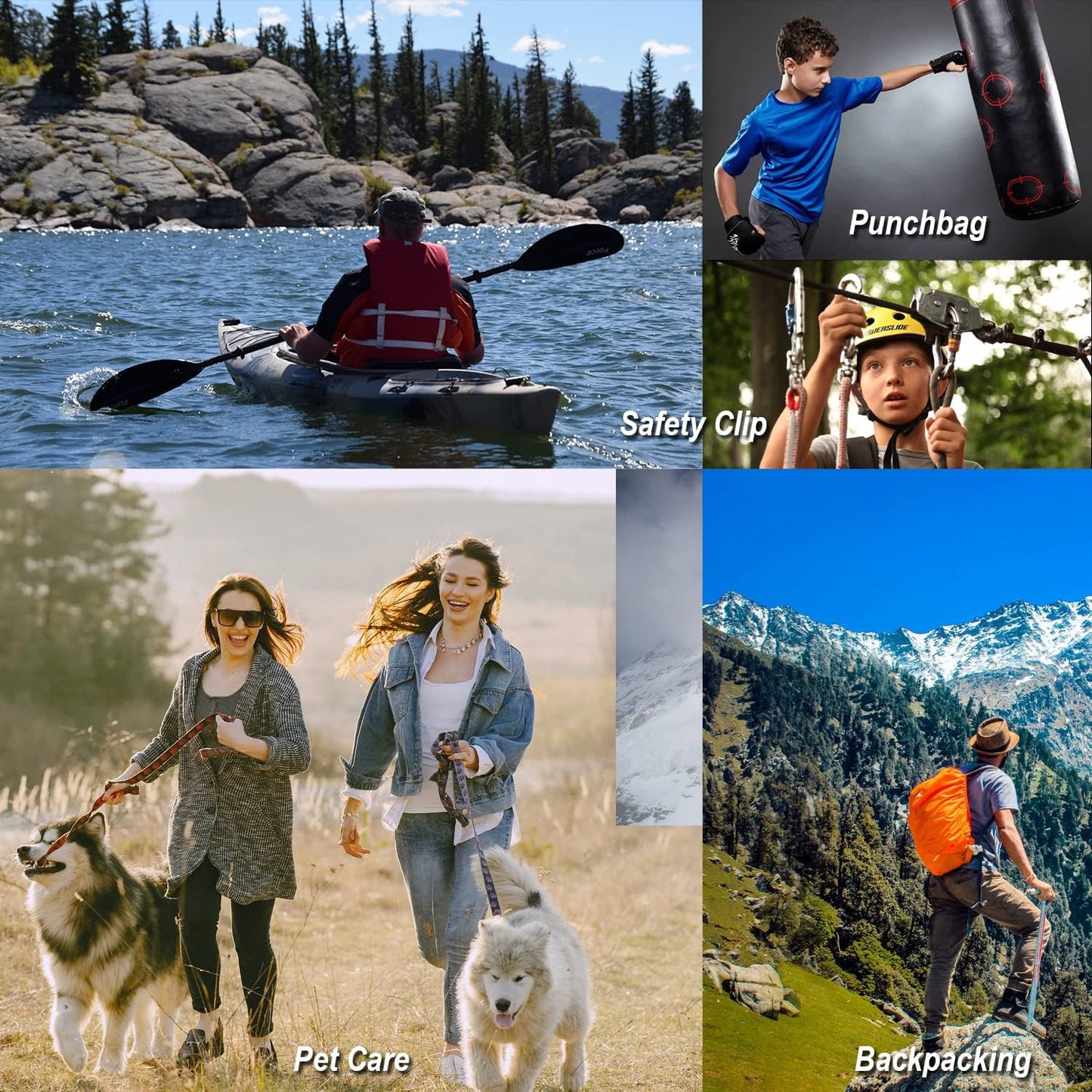 FresKaro UIAA Certified 25KN Auto Locking Climbing Carabiner Clips, Twist Lock, and Heavy Duty Carabiners for Rock Climbing, Rappelling, and Mountaineering, D Shaped