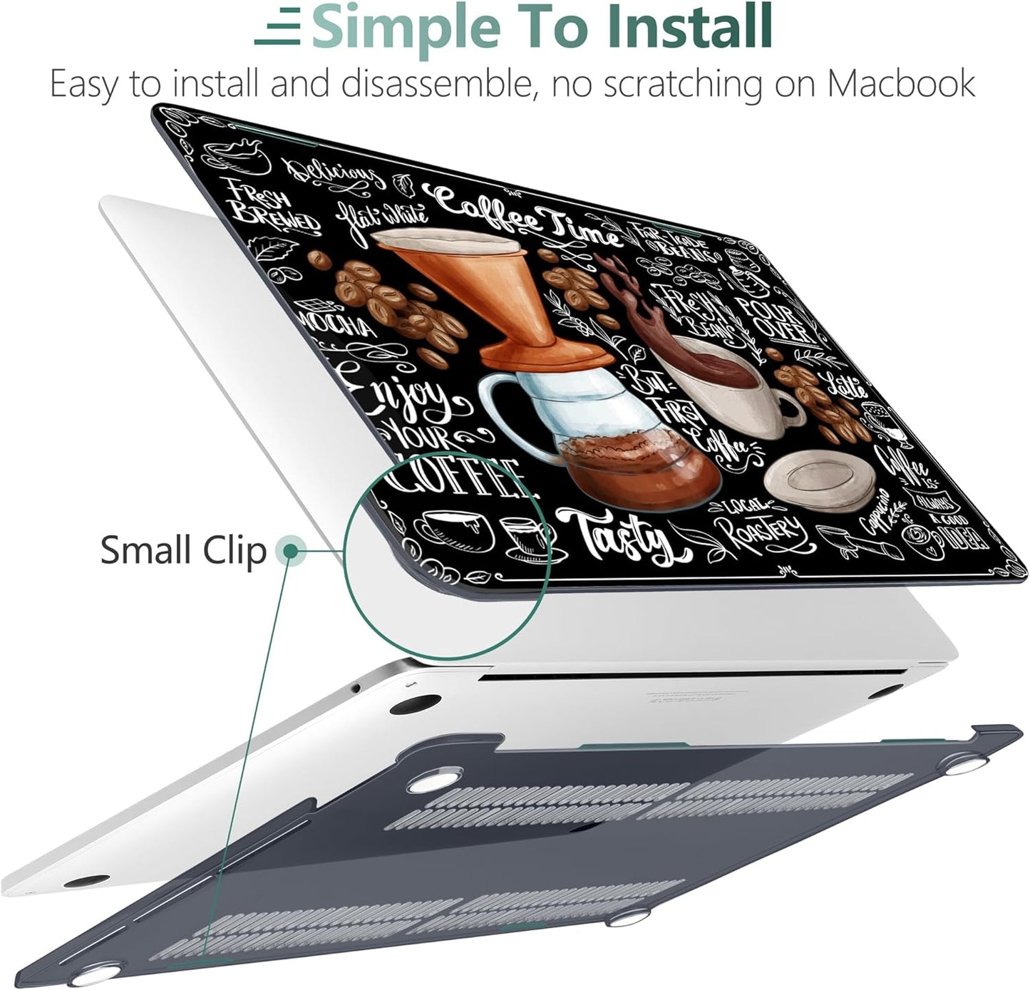 MEEgoodo Case for MacBook Pro 13 inch Case 2022 2021 2020 New A2338 M2/M1 A2251 A2289, Laptop Hard Shell Cases with Keyboard & Camera Cover Compatible with 13 inch MacBook Pro Case, Coffee