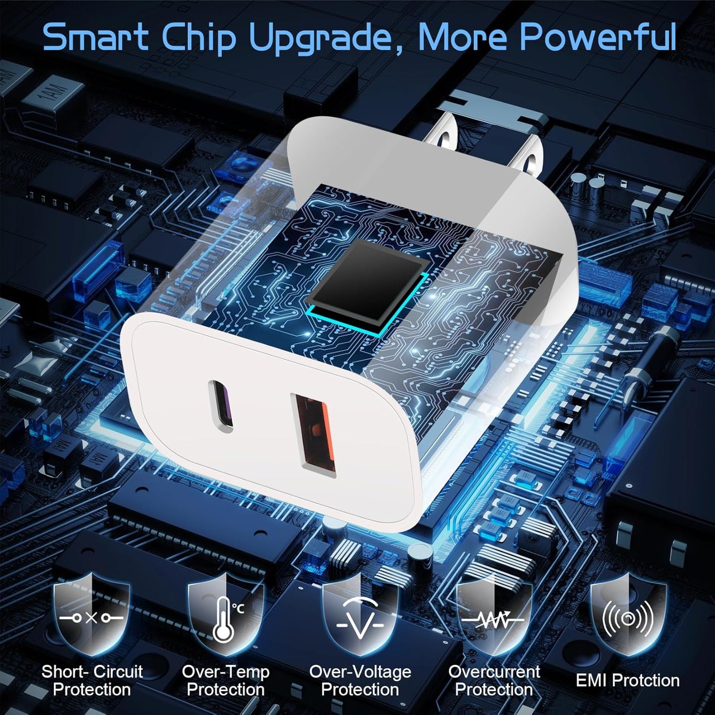 iPhone 16 15 Charger Fast Charging Block,Dual Port USB A/C Charger Adapter Plug,2Pack Quick Double USB A/C Wall Power Plug,6FT USBC to C Cable for iPhone 16 ProMax/16 Pro/16 Plus/15 ProMax/15/iPad Pro