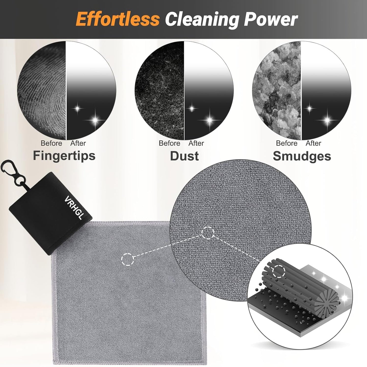 2 Sided Glasses Cleaner & Polishing Cloths,Portable Eye Glass Cleaning Cloths with Pouch, Microfiber Glasses Cleaning Cloth Keychain for Glasses Lenses Screens Cameras iPad iPhone, Mixcolor,4X 6-Inch